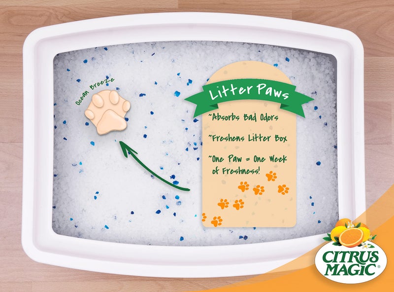 Citrus Magic Pet Odor Eliminator Litter Paws, Ocean Breeze, 6-Count - Image 2